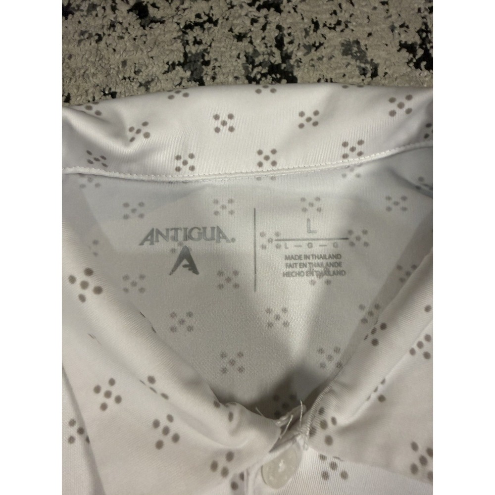 Texas Longhorns Polo Shirt Mens Large White Antigua NCAA UT Logo - Picture 6 of 8